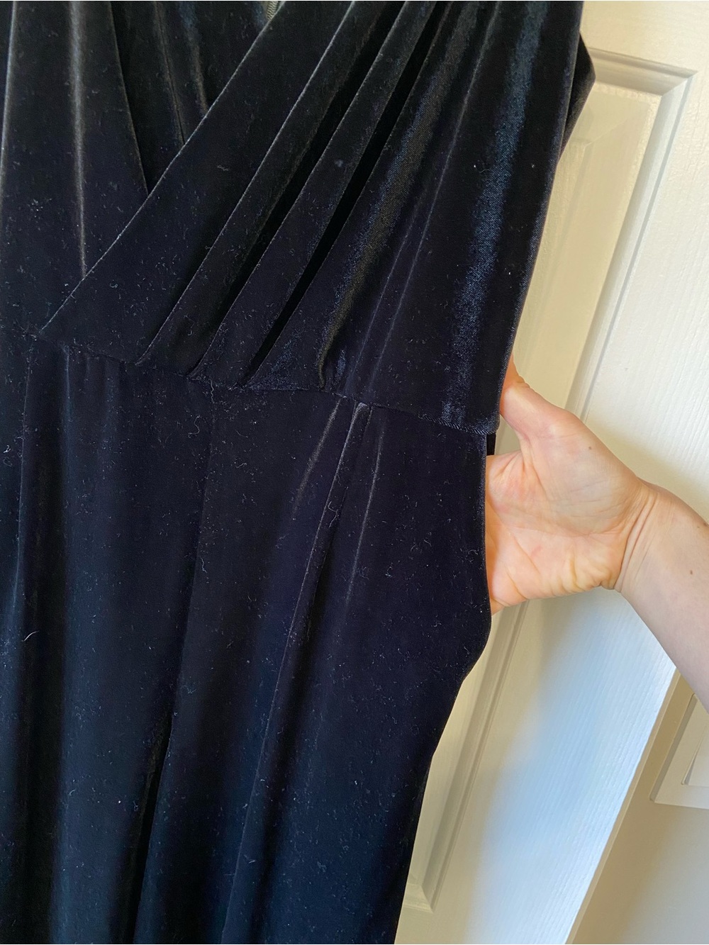 NWT L'Agence Maeve Black Velvet Strappy Jumpsuit Sz 10 - Picture 7 of 12